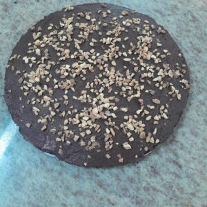 Pizza Brownie sin Azucar con Almendra