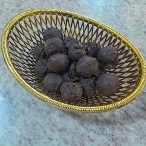 12 Trufas sin Azucar con cobertura de Chocolate Negro sin Azucar