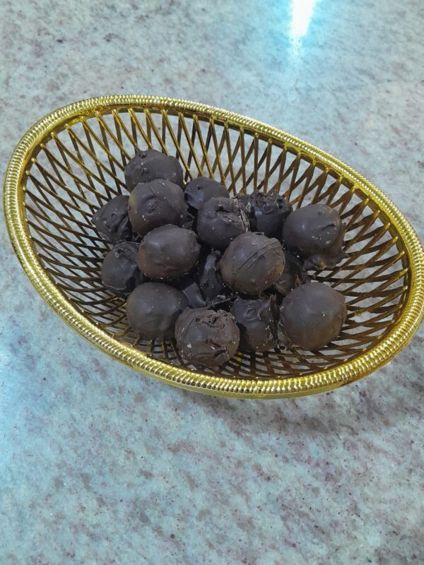 12 Trufas sin Azucar con cobertura de Chocolate Negro sin Azucar